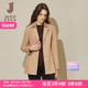 时尚 文艺卡其色风衣女2026年春秋气质休闲翻领通勤外套廓形大衣