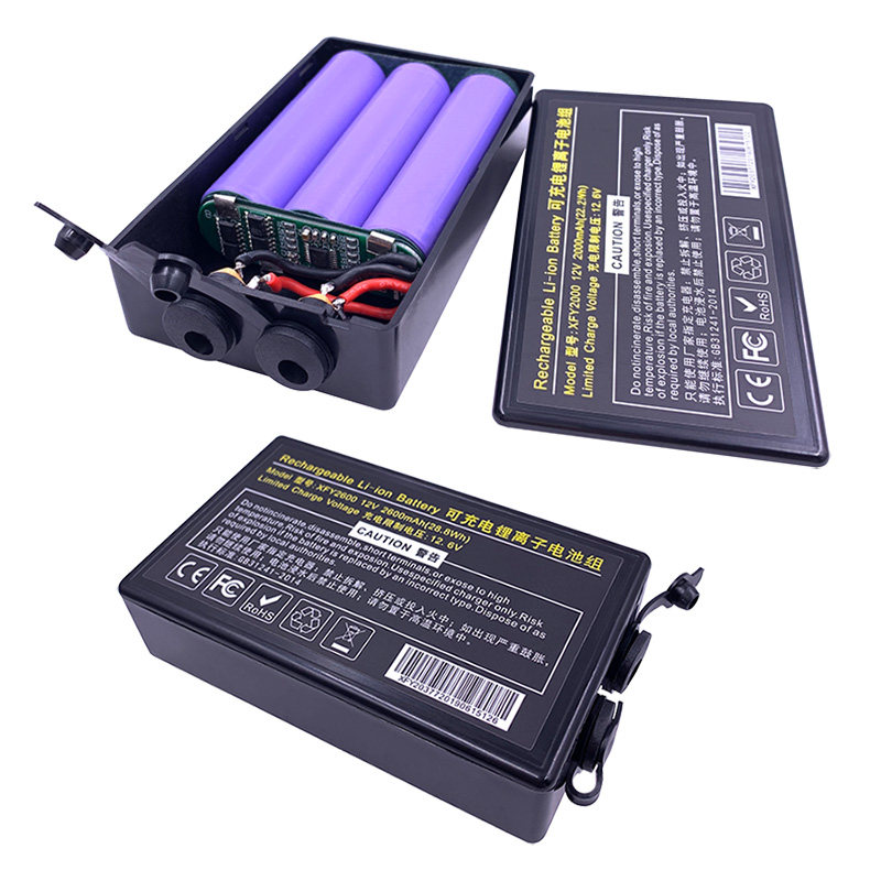 12v锂离子电池组成品套装可充电移动电源18650芯小体积大容量