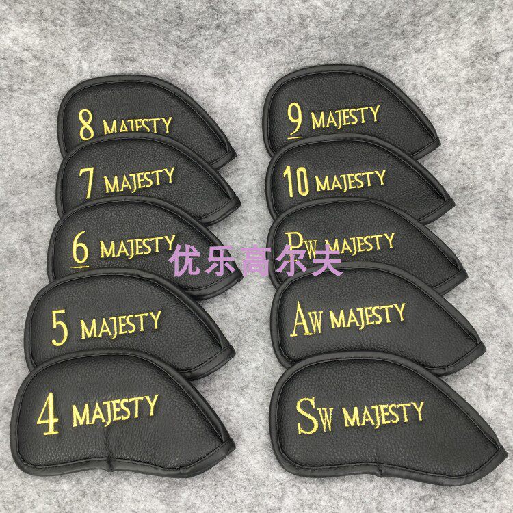 高尔夫铁杆套新品PU球杆套马路曼刺绣杆头保护套MJ球杆保护套3款