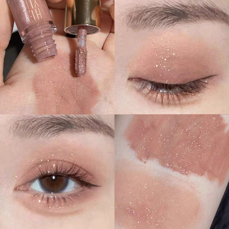 网红爆款超火烤奶茶色液体眼影纯欲风灰粉色低饱和度哑光大地单色