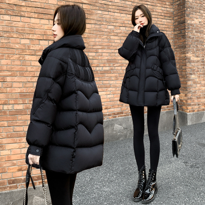 2025年冬季新款女装休闲宽松保暖显瘦90白鸭绒中长款羽绒服外套女