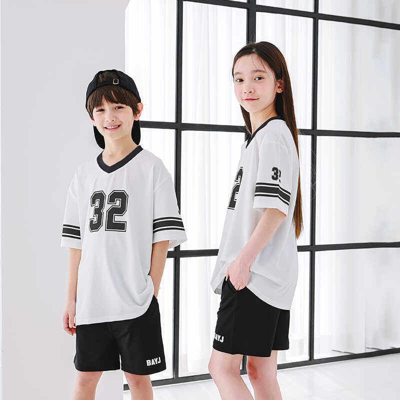 bayb韩国男女童青少年中大童海边运动防晒分体泳衣套装沙滩训练服