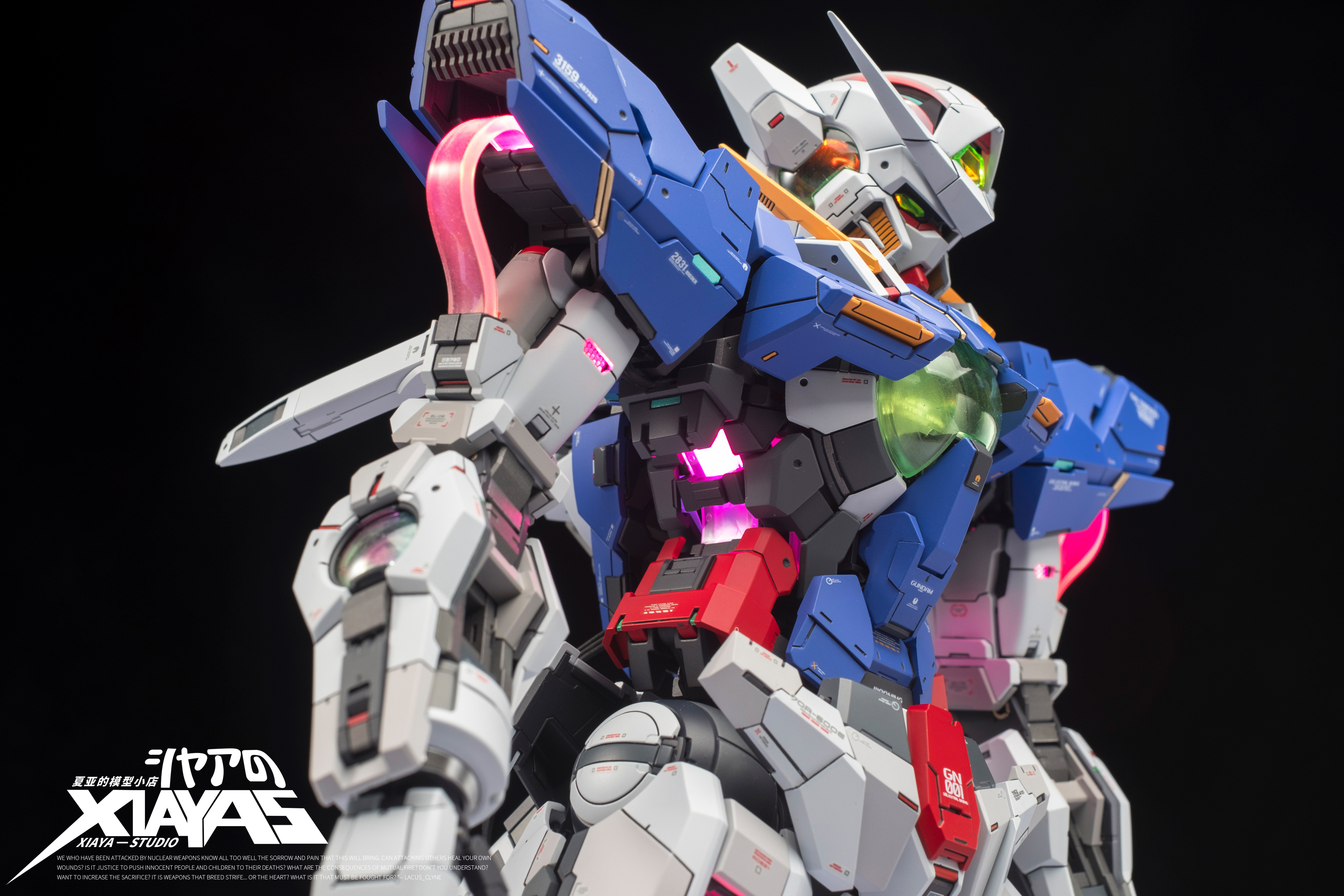 夏亚的模型小店 万代pg能天使 gk改件能天使改件定制涂装代工成品