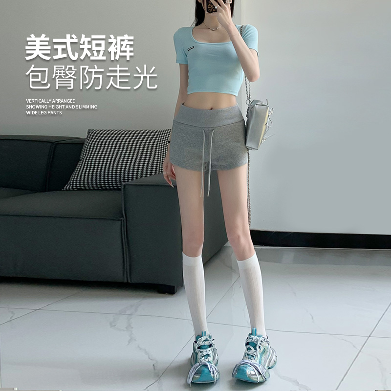 美式辣妹包臀短裤夏高腰修身显瘦