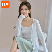 开衫女薄款外搭夏季针织冰丝空调衫长款长袖罩衫2025新款天丝上衣