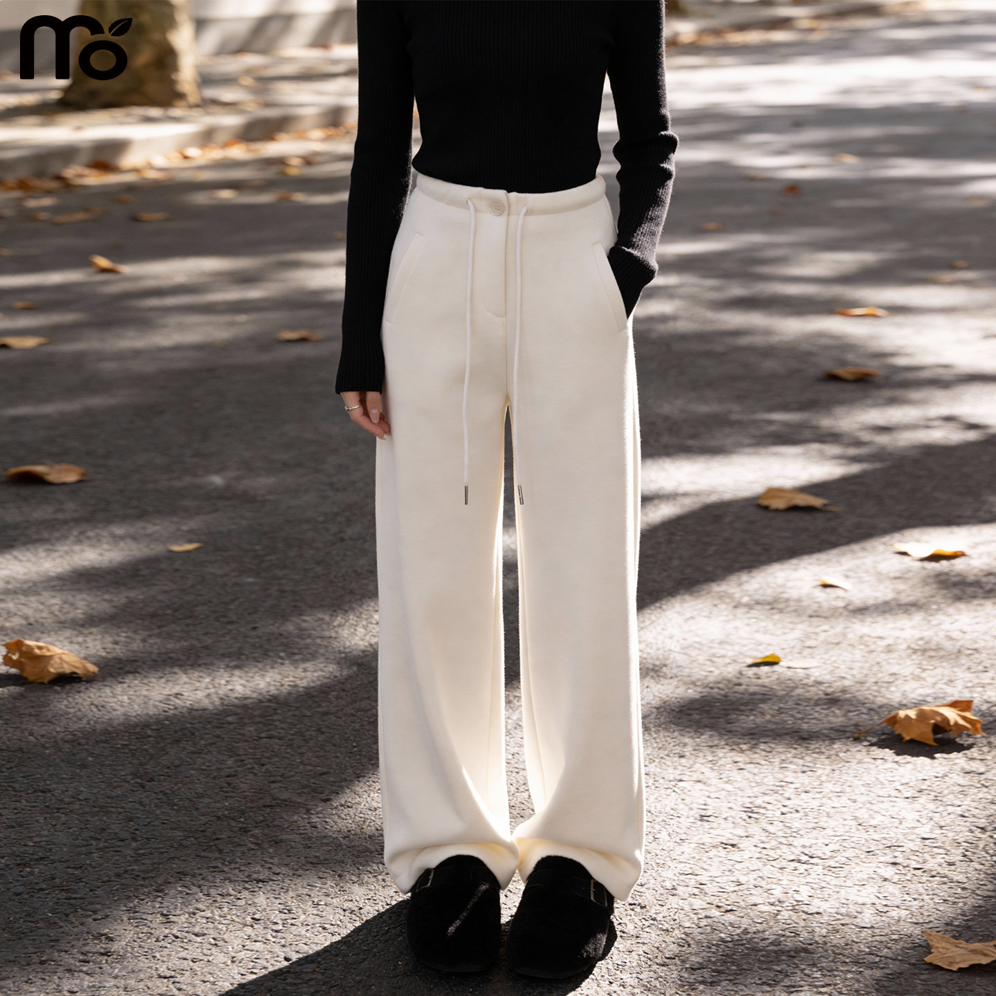 加绒阔腿裤子女秋冬季2025新款宽松直筒垂坠感休闲加厚糯米运动裤,女装/女士精品,休闲裤,淘宝优惠券,粉丝福利购,淘宝优惠卷