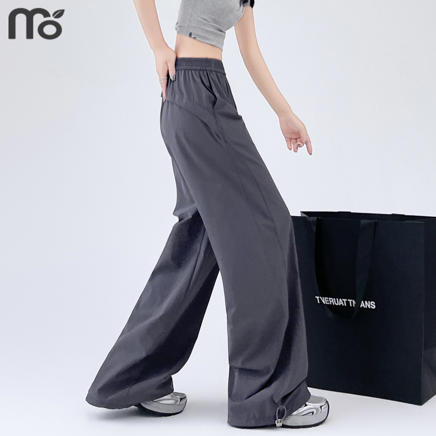 登山工装冲锋裤子女夏季薄2026宽松垂坠感直筒休闲运动速干阔腿裤