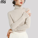 显瘦保暖长袖 含羊毛秋冬修身 t恤上衣 女内搭2025新款 高领打底衫