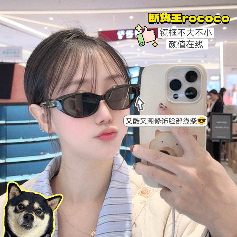 韩国24年新款包装GM 【ROCOCO】黑色墨镜 太阳镜 个性图片
