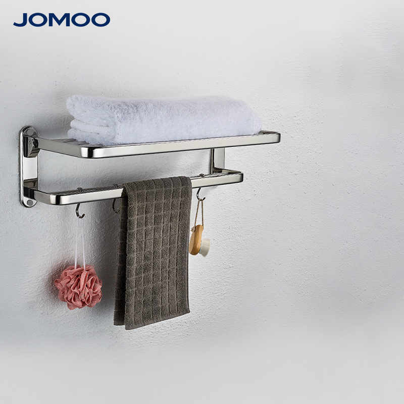 九牧卫浴浴巾架毛巾架304不锈钢浴室挂件