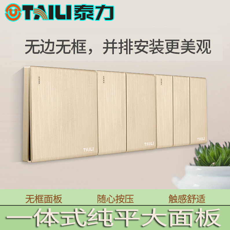 泰力插座促销暗装墙壁五孔空调16a大功率二开双控面板一体式一开