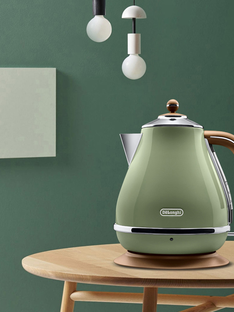Delonghi/德龙  KBO2001复古304 不锈钢1.7L大容量电热水壶烧水壶