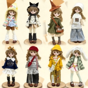 30厘米娃衣鬼妈妈bjd六分外套连衣裙高颜值日系学院风连衣裙装