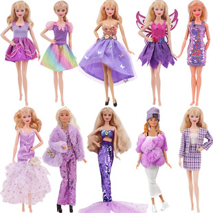 30厘米美泰娃娃超模模特人偶Fr莉卡公主娃衣连衣裙鱼尾裙外套套装