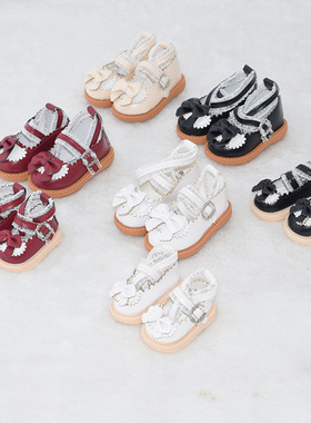 bjd/SD/DD娃娃3分4分6分黑色棕色小皮鞋中筒靴靴子高跟鞋系带鞋