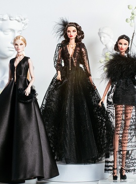 高级脸FR超模6分32厘米模特娃娃素体多关节特体礼服连衣裙娃衣