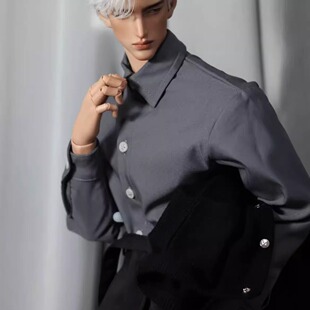 三分体BJD75壮叔73叔体可穿禁忌纯欲风衬衫娃衣套装日常ol风开衫