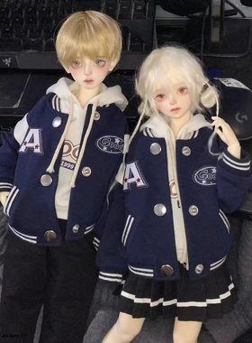 六分四分体BJD大四普四CD2娃衣套装日常校园风学院风棒球服JK裙