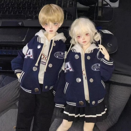 六分四分体学院风棒球服JK裙套装