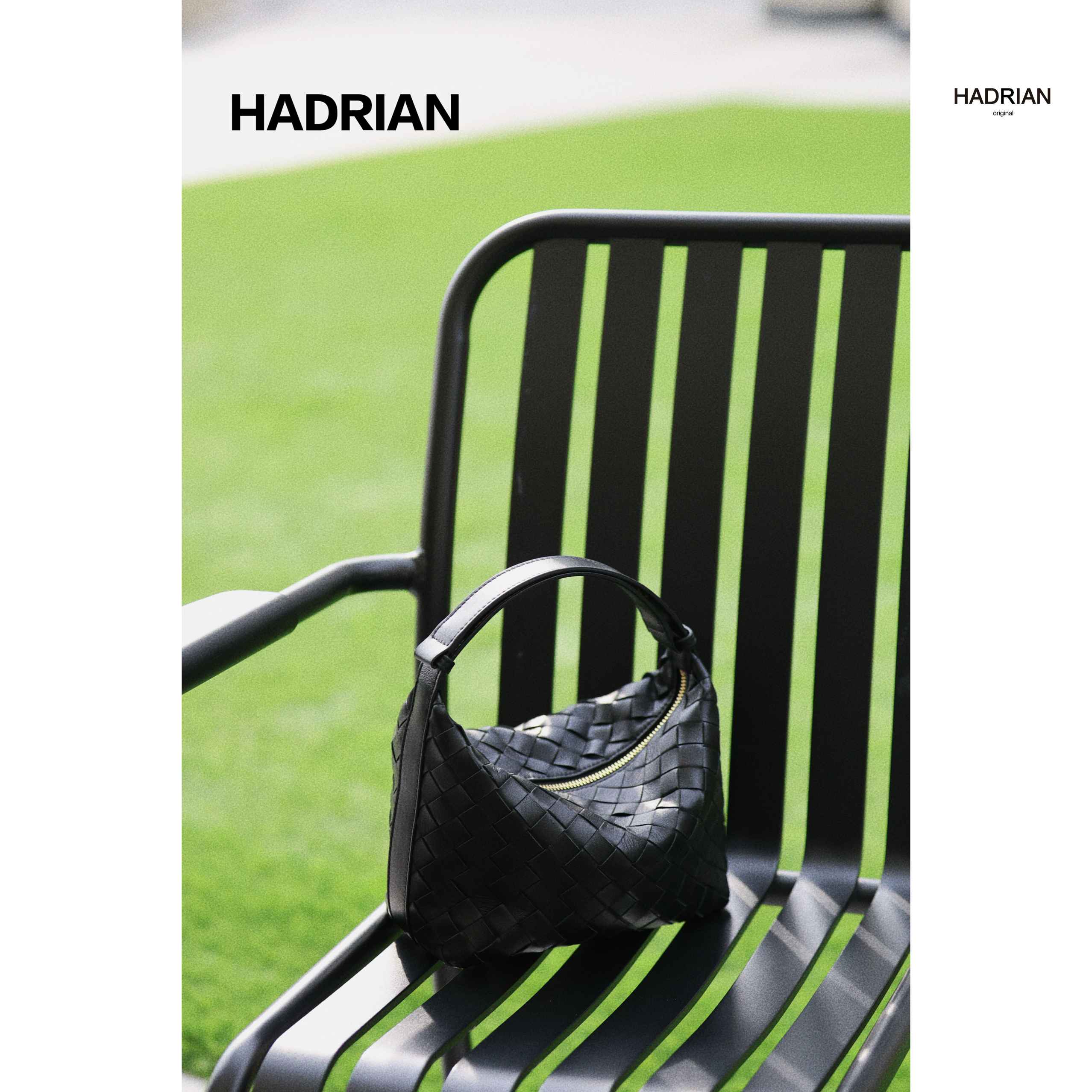 HADRIAN哈德良新款羊皮小众设计编织饭盒包手提单肩 女包H24606
