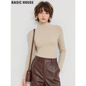 Basic 纯色简约软糯内搭上衣 女冬季 House 百家好半高领针织打底衫