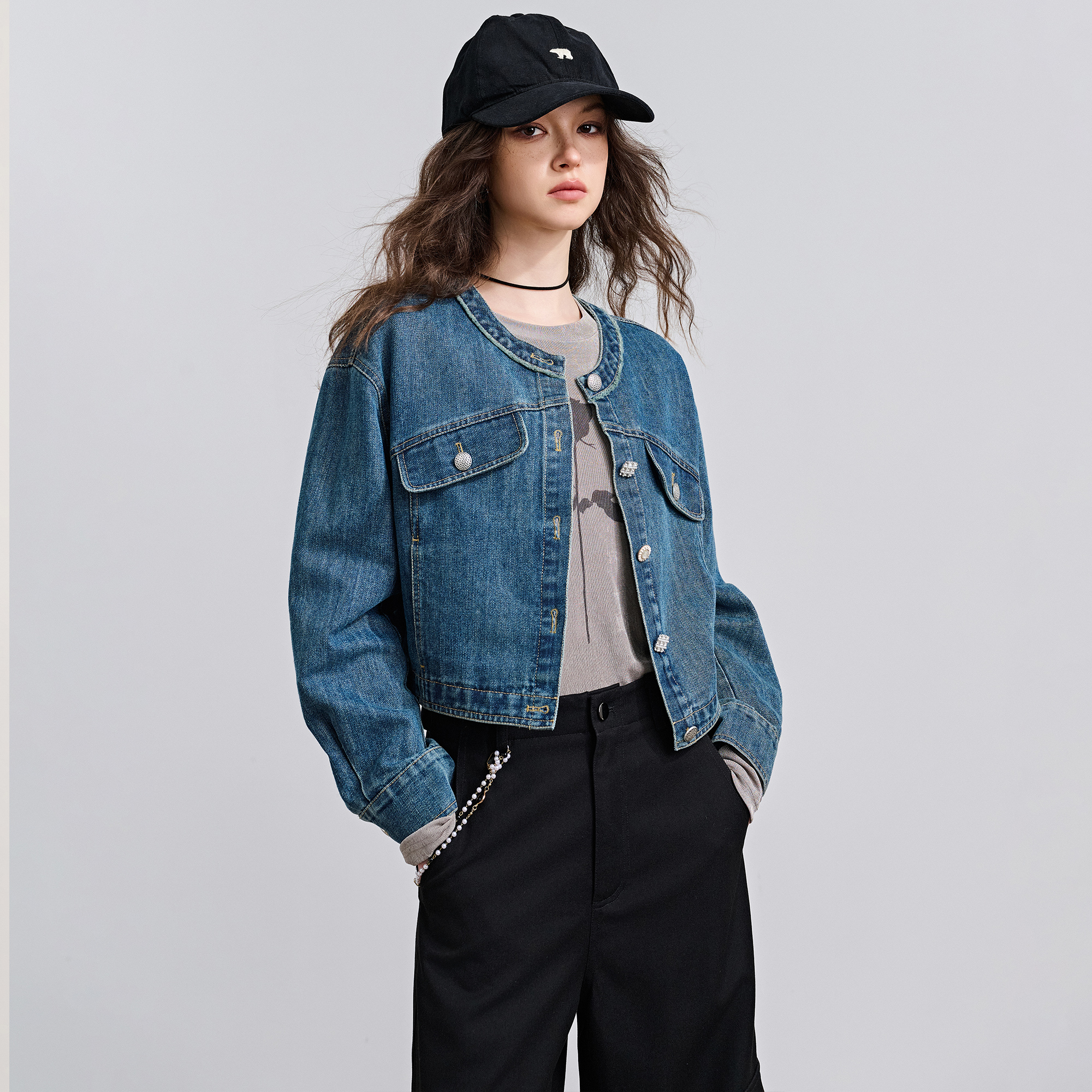 BasicHouse/百家好牛仔外套