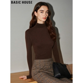 House 百家好复古软糯高领毛衣女冬季 高级感修身 Basic 针织打底衫