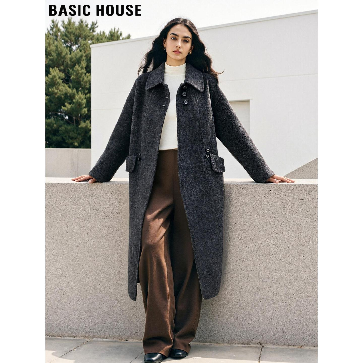 双面羊毛呢子大衣长款毛呢外套女
