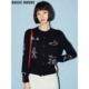 House 百家好时尚 动物绣花软糯针织开衫 Basic 女2025冬季 毛衣外套