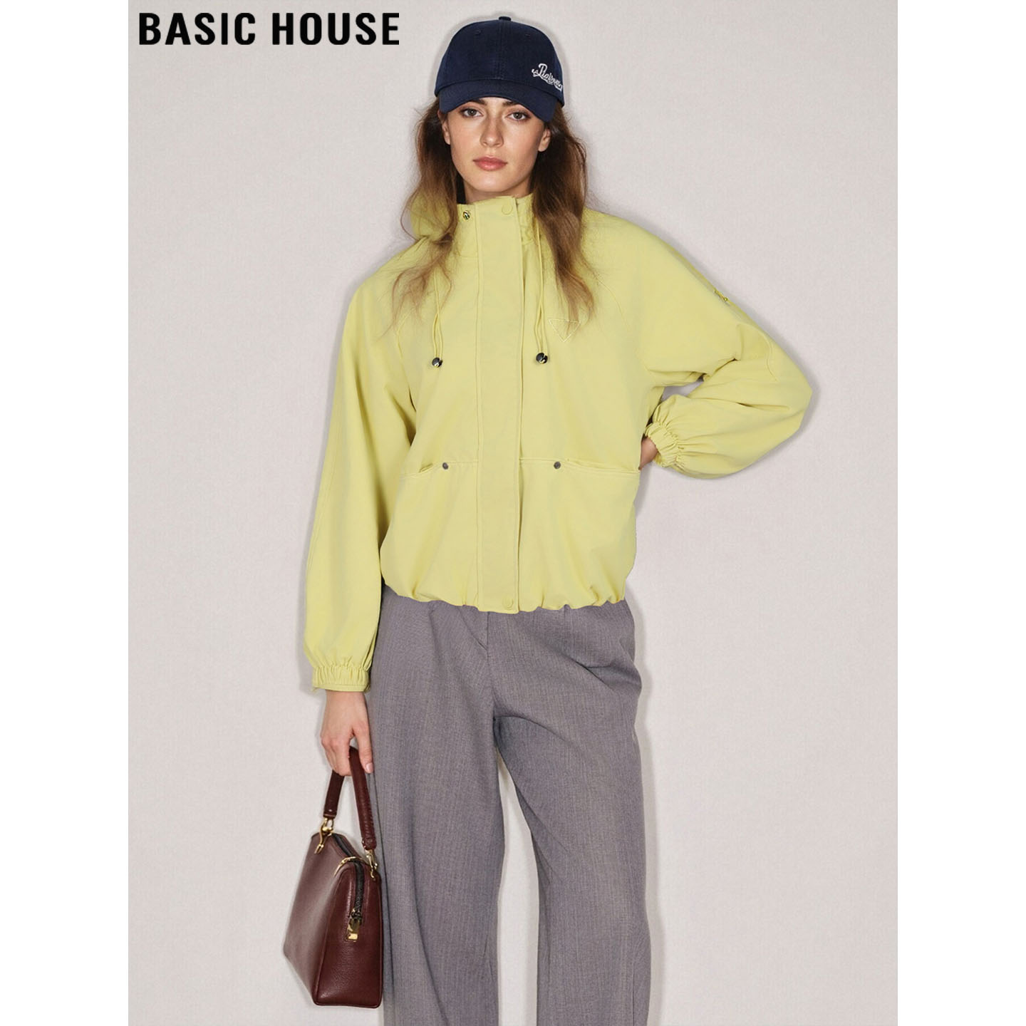 百家好多巴胺黄色工装外套运动服