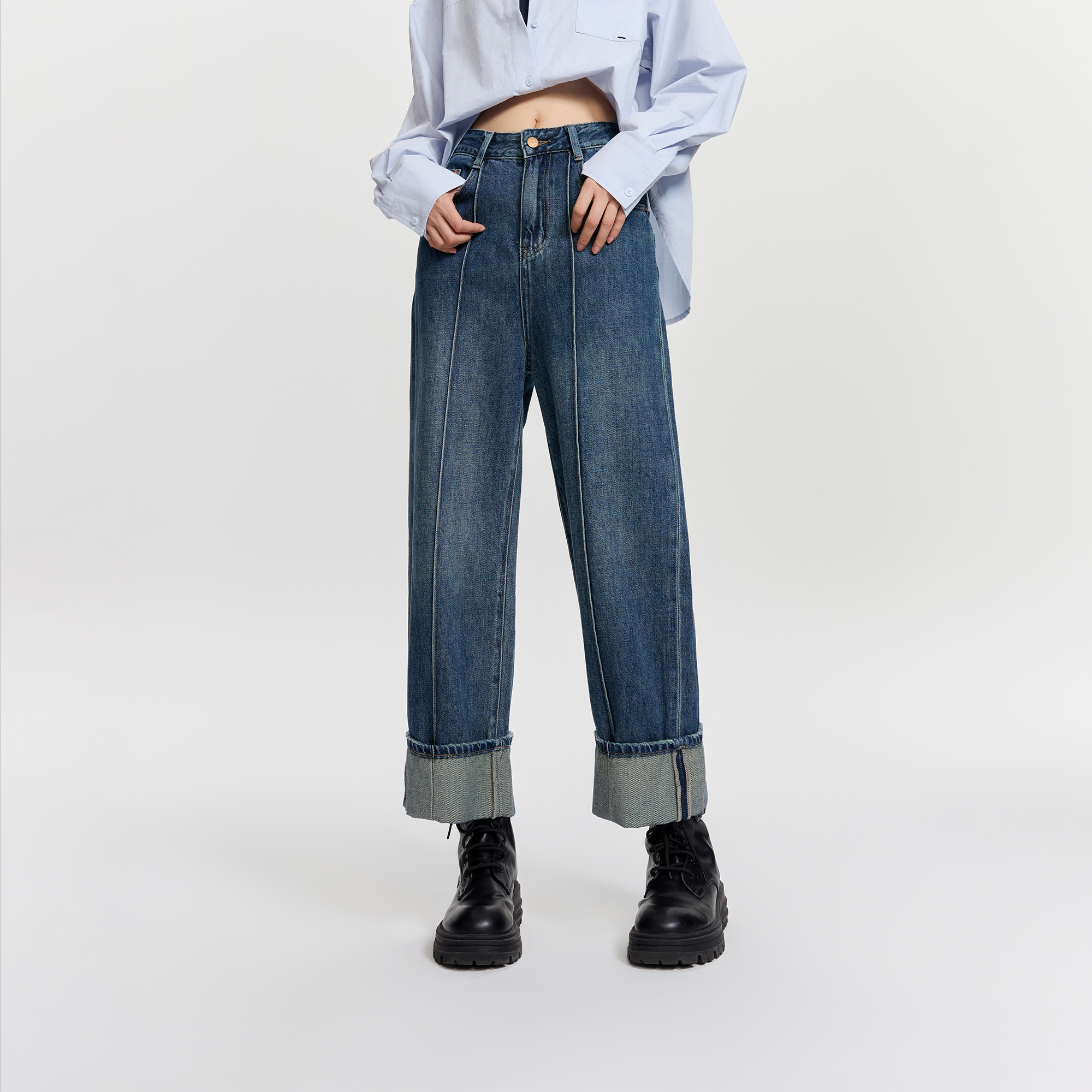 BasicHouse/百家好牛仔裤