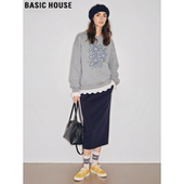 Basic 设计感上衣 新款 House 百家好假两件蕾丝花边卫衣女2026春季