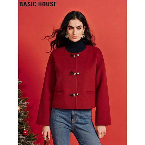 新中式国风毛呢外套100%羊毛大衣