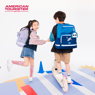美旅放心书包减负超轻一二三年级小学生男小熊猫儿童背包女生NG3