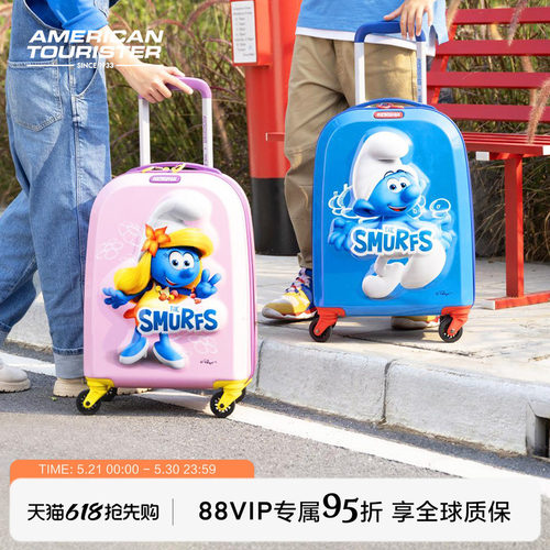 2025新款蓝精灵儿童行李箱登机箱