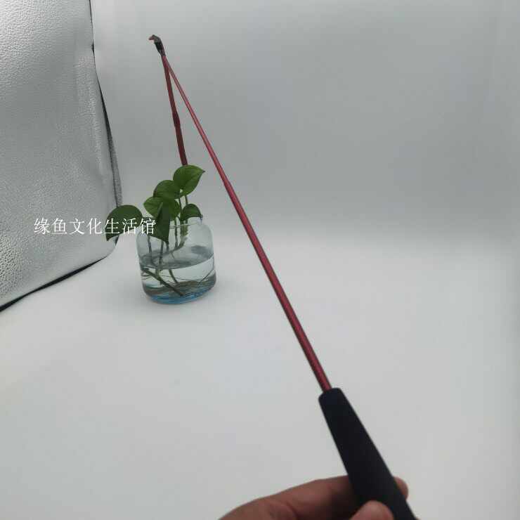 龙鱼训食器伸缩带宠物玻璃钢手把