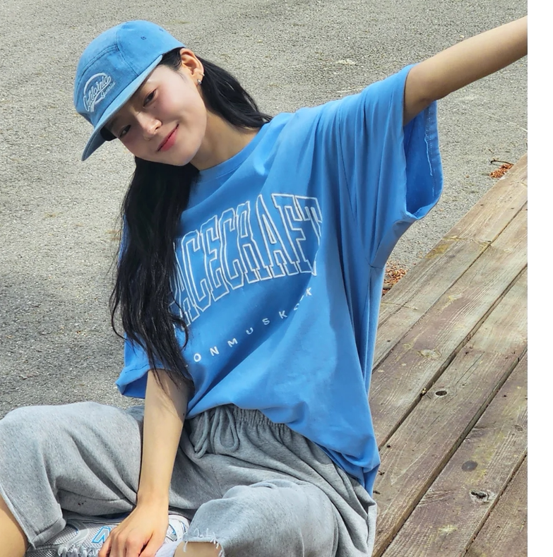 男女同款大码tee韩国代购正品2026夏季新款运动风字母宽松短袖t恤