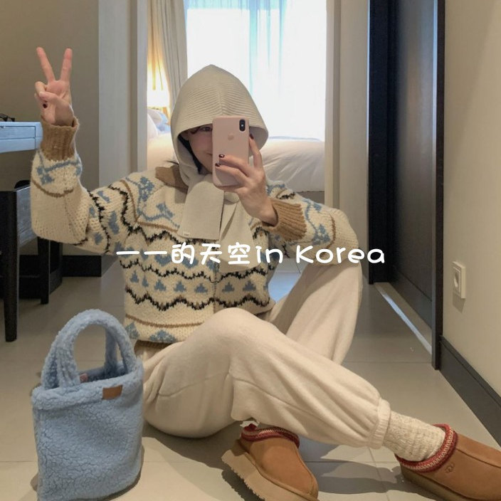韩国代购加绒裤子女2025秋冬新款松紧腰保暖百搭厚款抓绒束脚卫裤