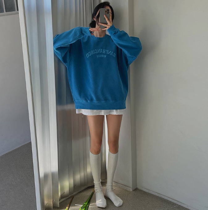 男女同款卫衣 韩国代购正品2026秋季新款美式风宽松大码长袖上衣