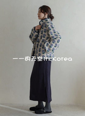 羊羔毛短外套韩国代购2025冬女装新款可爱立体花朵保暖摇粒绒