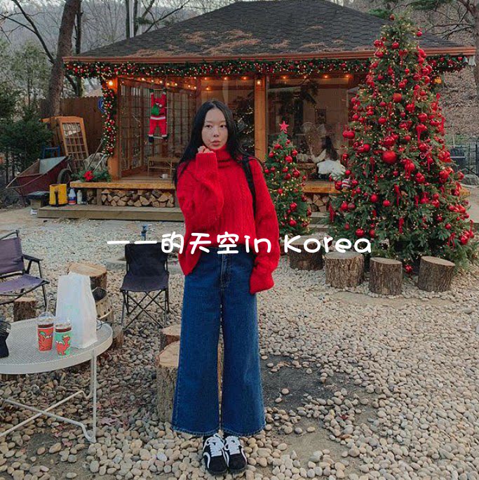 韩国代购毛衣2024冬季女装经典复古风宽松菱格麻花高领红色针织衫