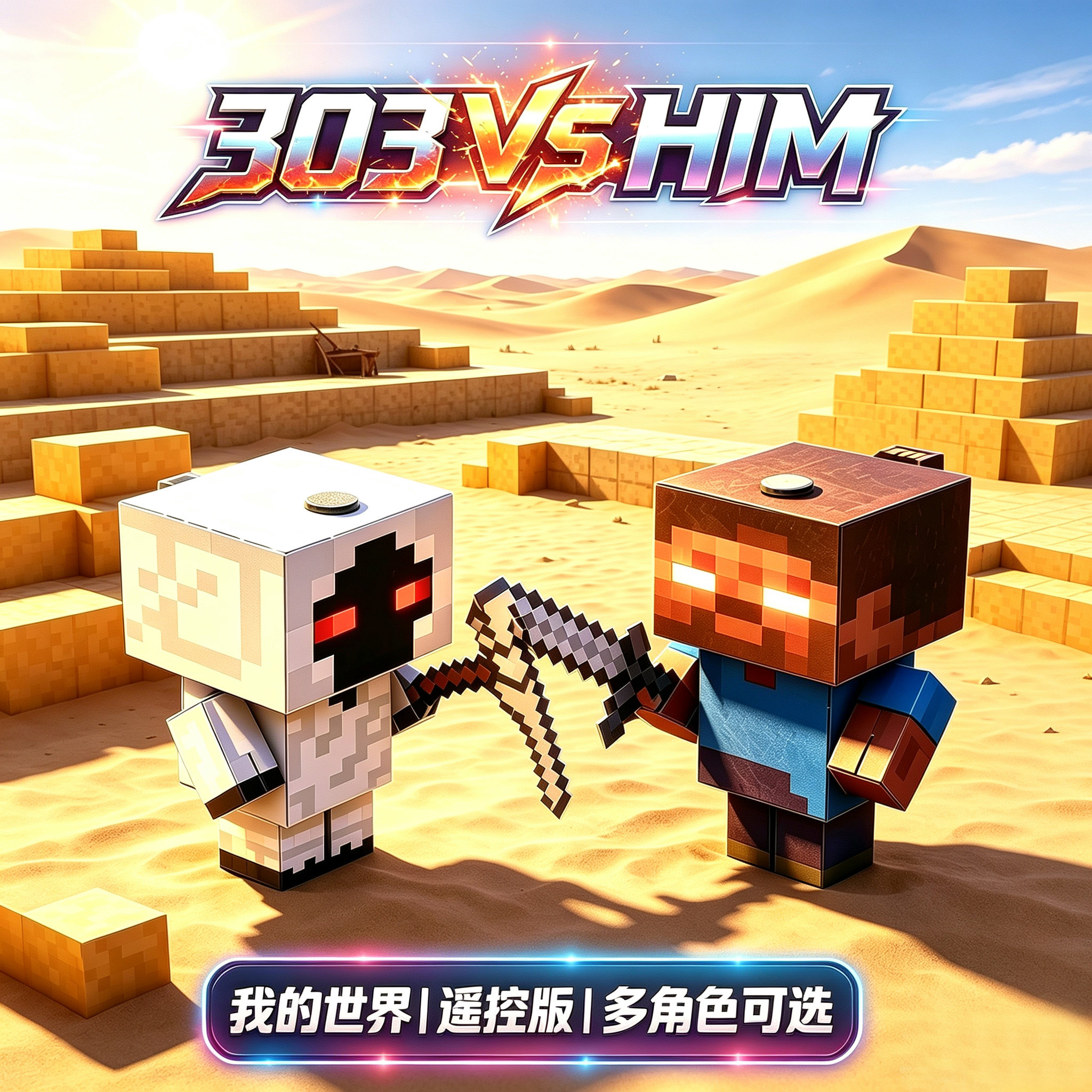 我的世界玩具小学生男孩拼装人偶