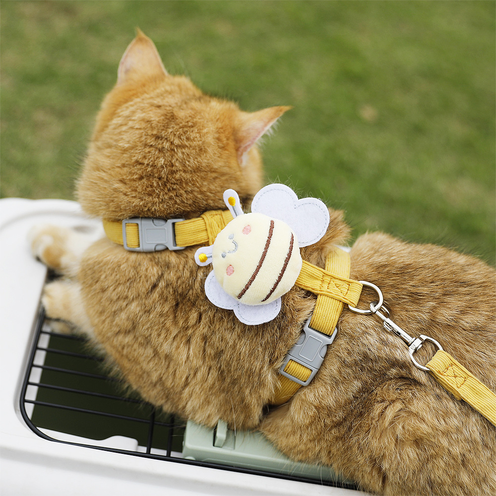 户外遛绳猫咪牵引绳防挣脱