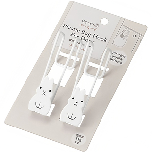 日本柜门挂钩厨房门后挂架衣柜门背后铁艺免打孔置物架可爱挂衣钩