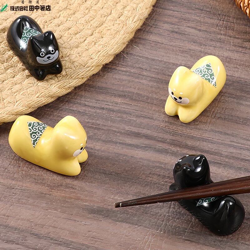 日本进口TANAKA柴犬造型筷子架托