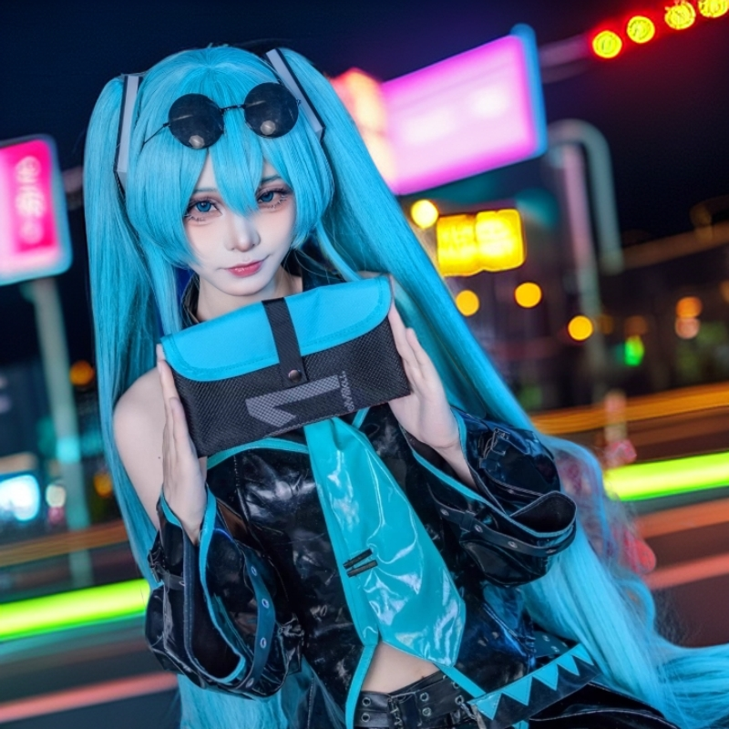 【正版】初音未来联名手拿包MIKU卡包学生文具袋书本收纳袋零钱包