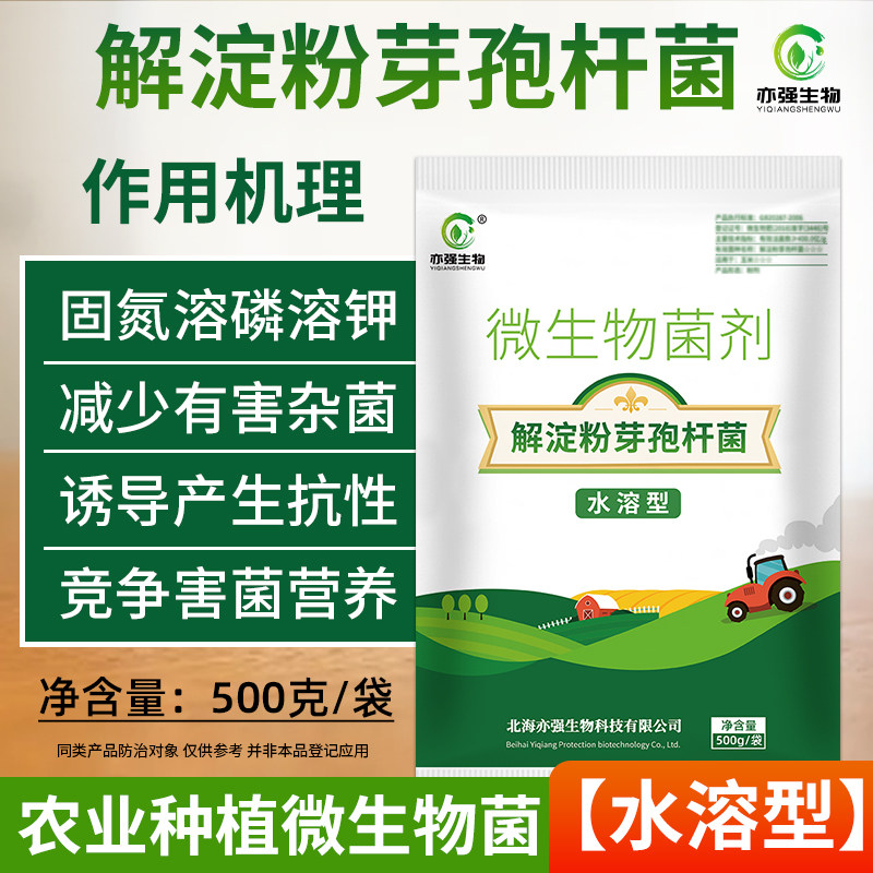 全水溶 解淀粉芽孢杆菌微生物菌肥料蔬菜害菌重茬种植改良土壤