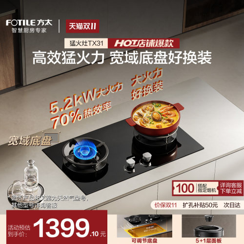 方太燃气灶TX31煤气灶台双灶家用天然气官方旗舰店大火力新品