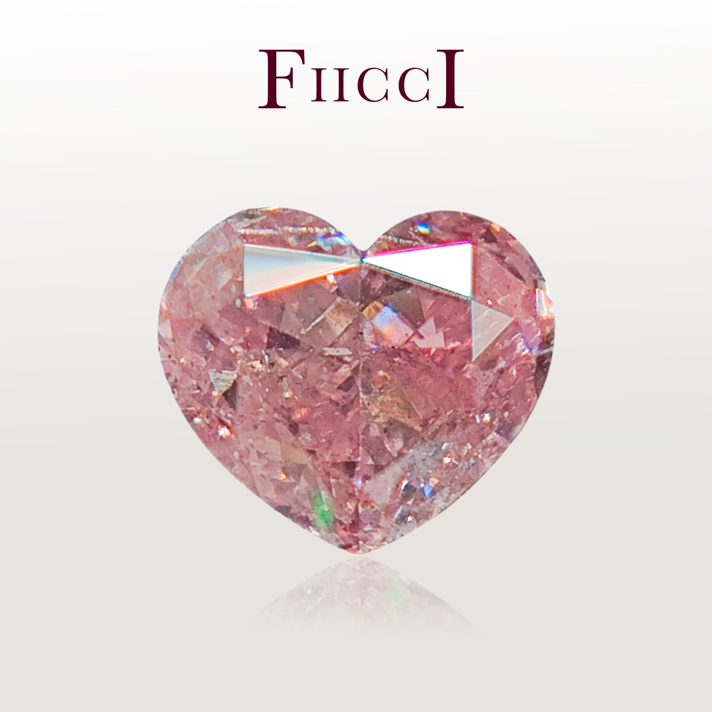 FIICCI菲伊奇 GIA天然粉色钻石0.32克拉爱心形裸钻定制戒指项链