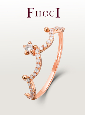 18K白金戒指排戒叠带戒指